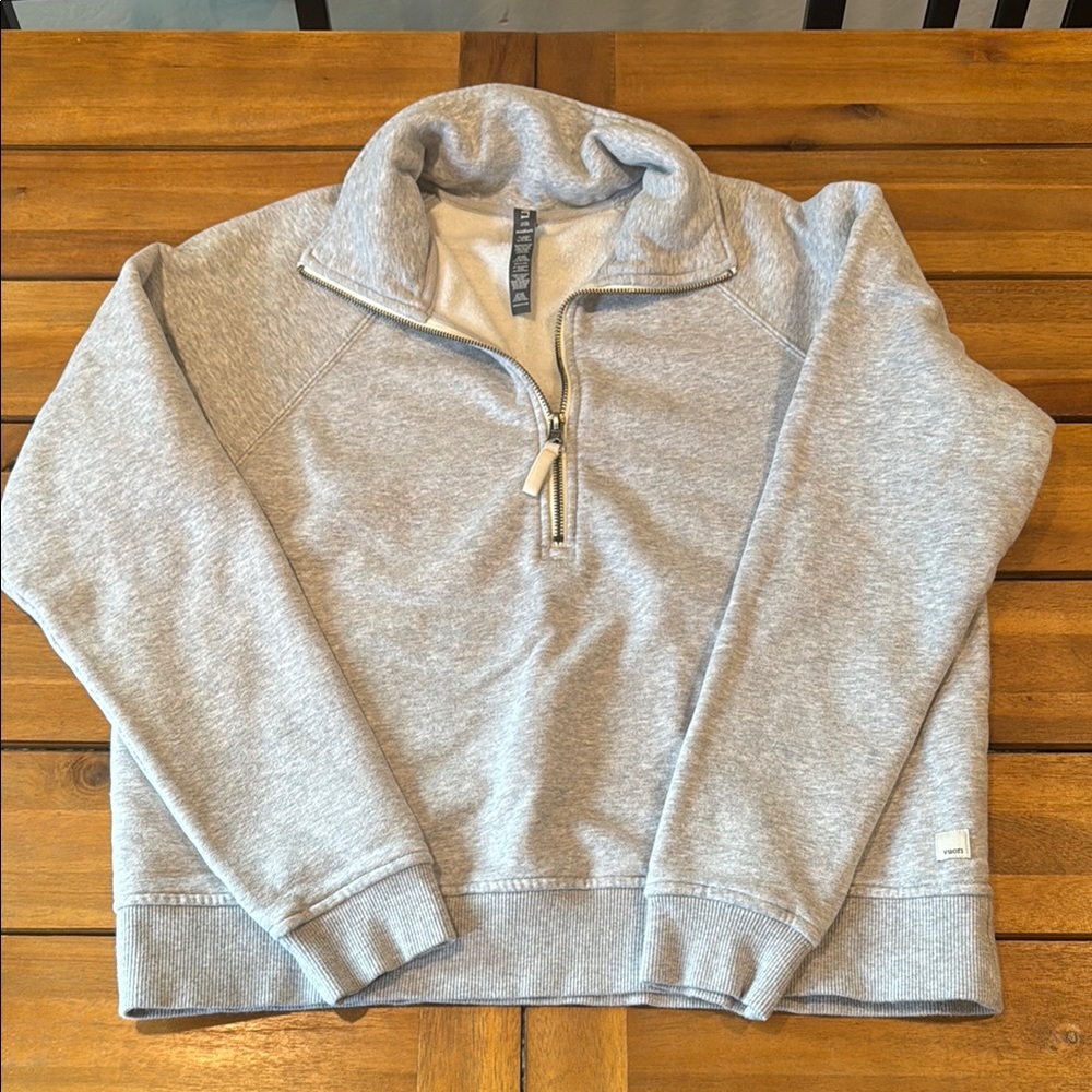 Women’s Gray Half-Zip Sweater